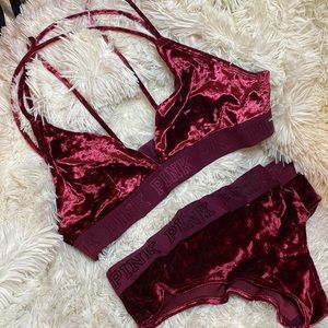 Victoria’s Secret PINK velvet set